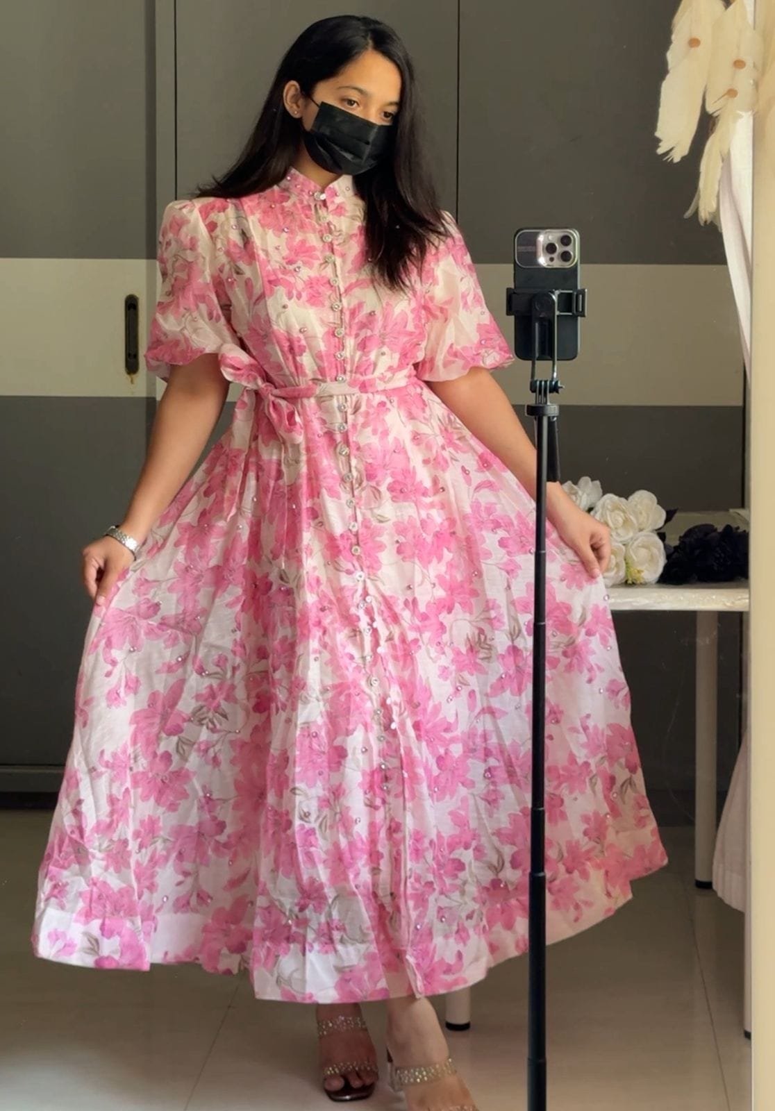 Idy Floral Printed Two Piece Set - Pink image