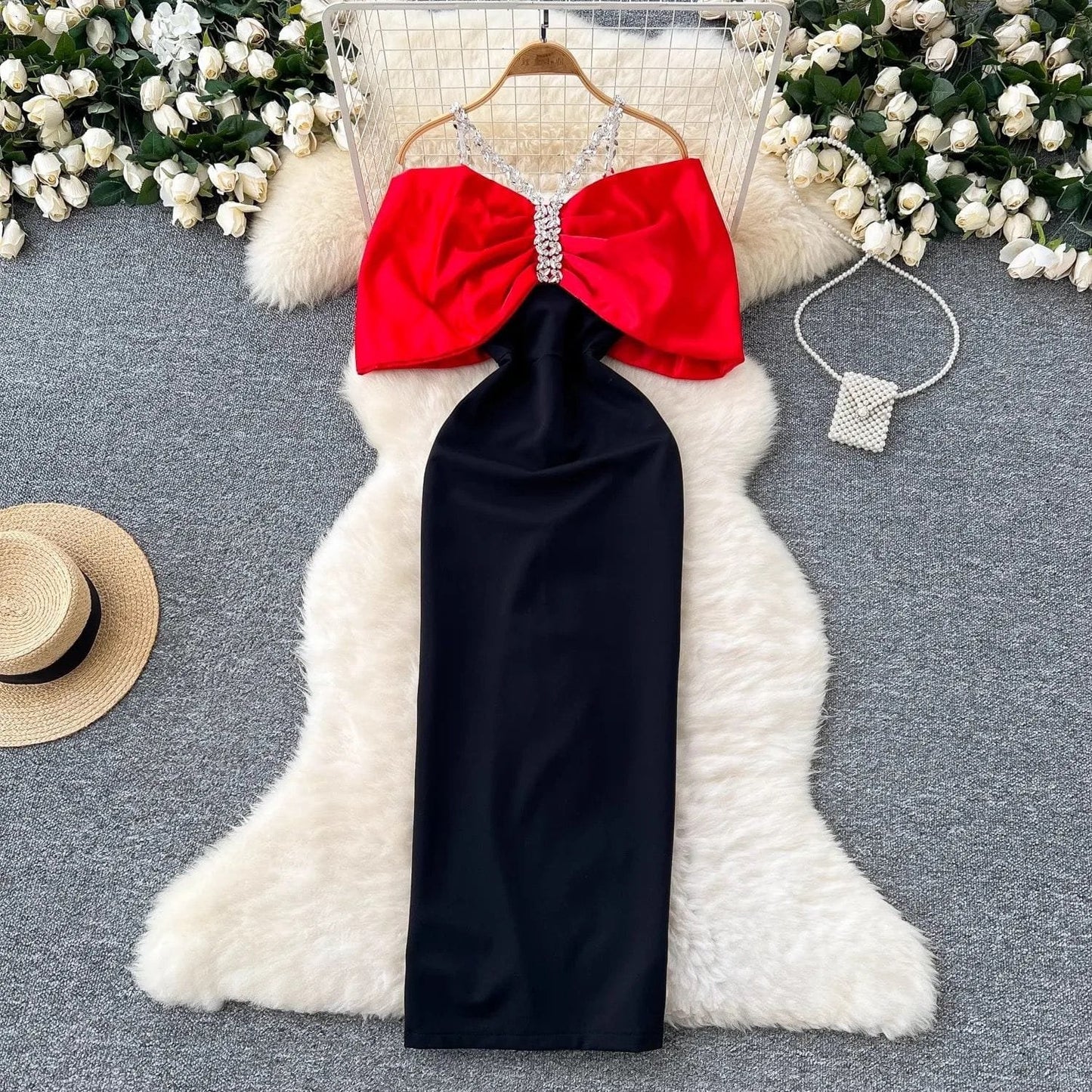 Elio Cocktail Dress - Red image