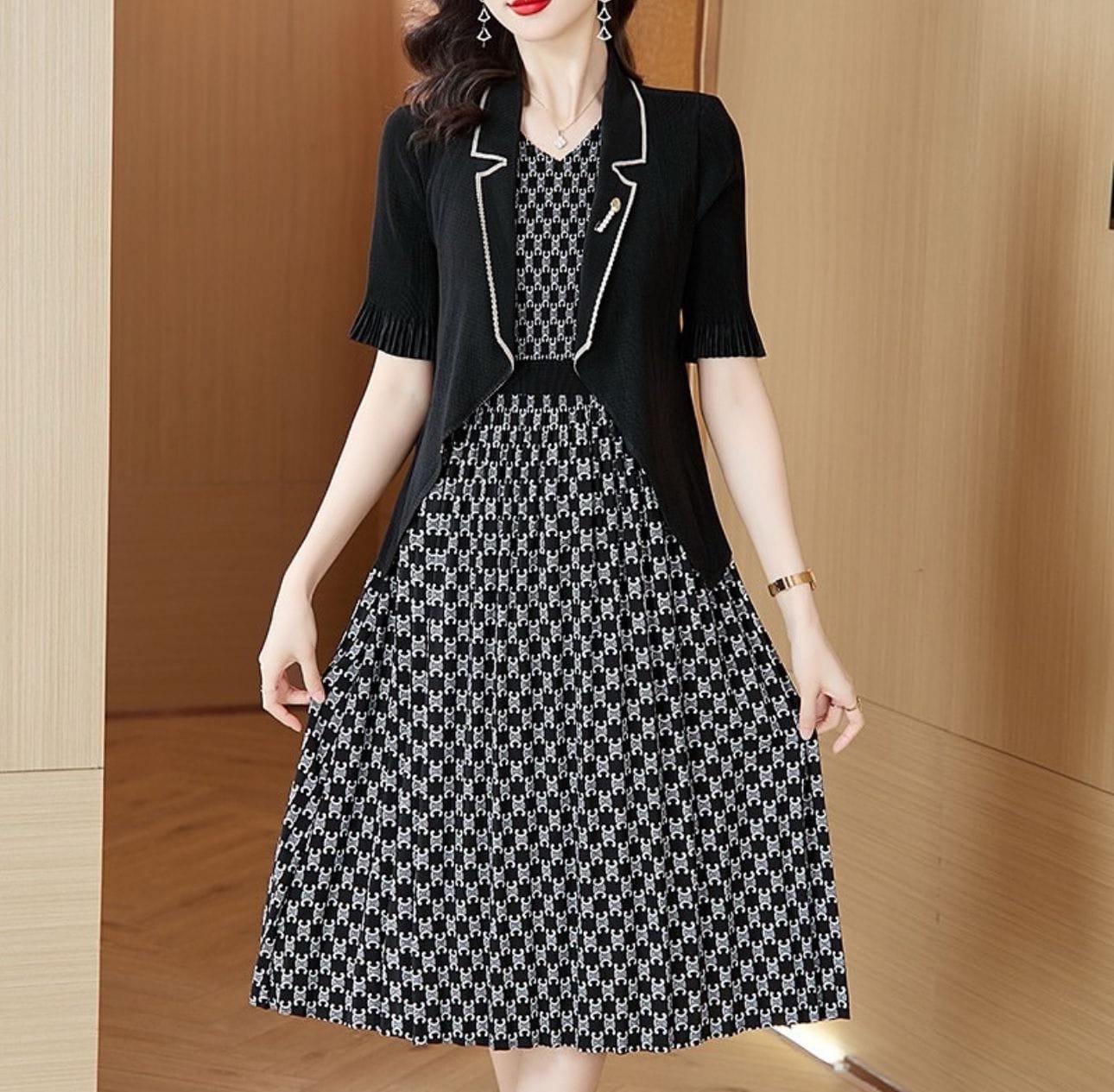 Trevor Pleated Co-Ords - Black image