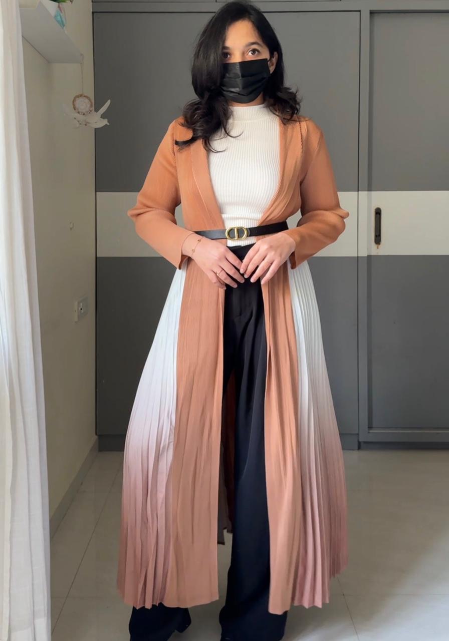 Jane Longline Pleated Coat