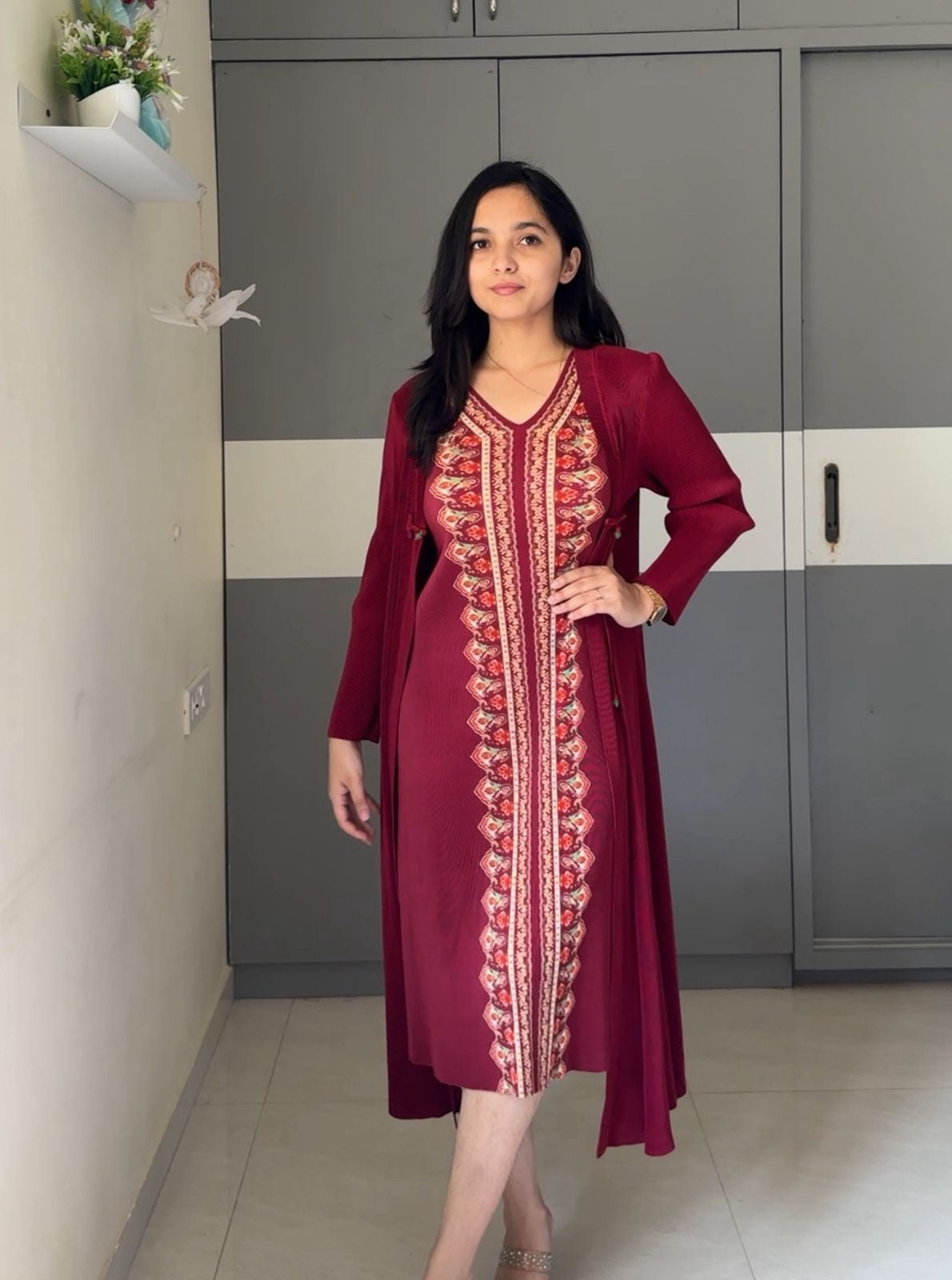 Heritage Panel Pleated Dress