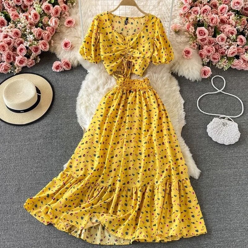Amitha Floral Co-Ords - Yellow image