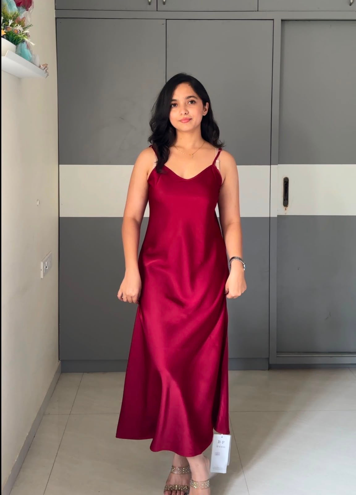 Leno Caped Dress