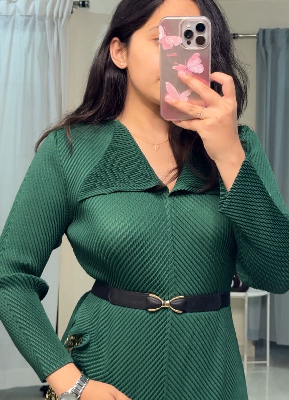 Truce Micro-Pleated Dress