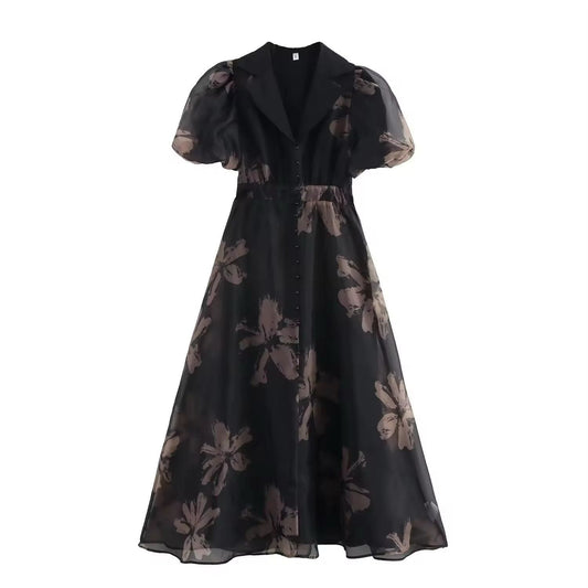Belen Organza Floral Dress image 0