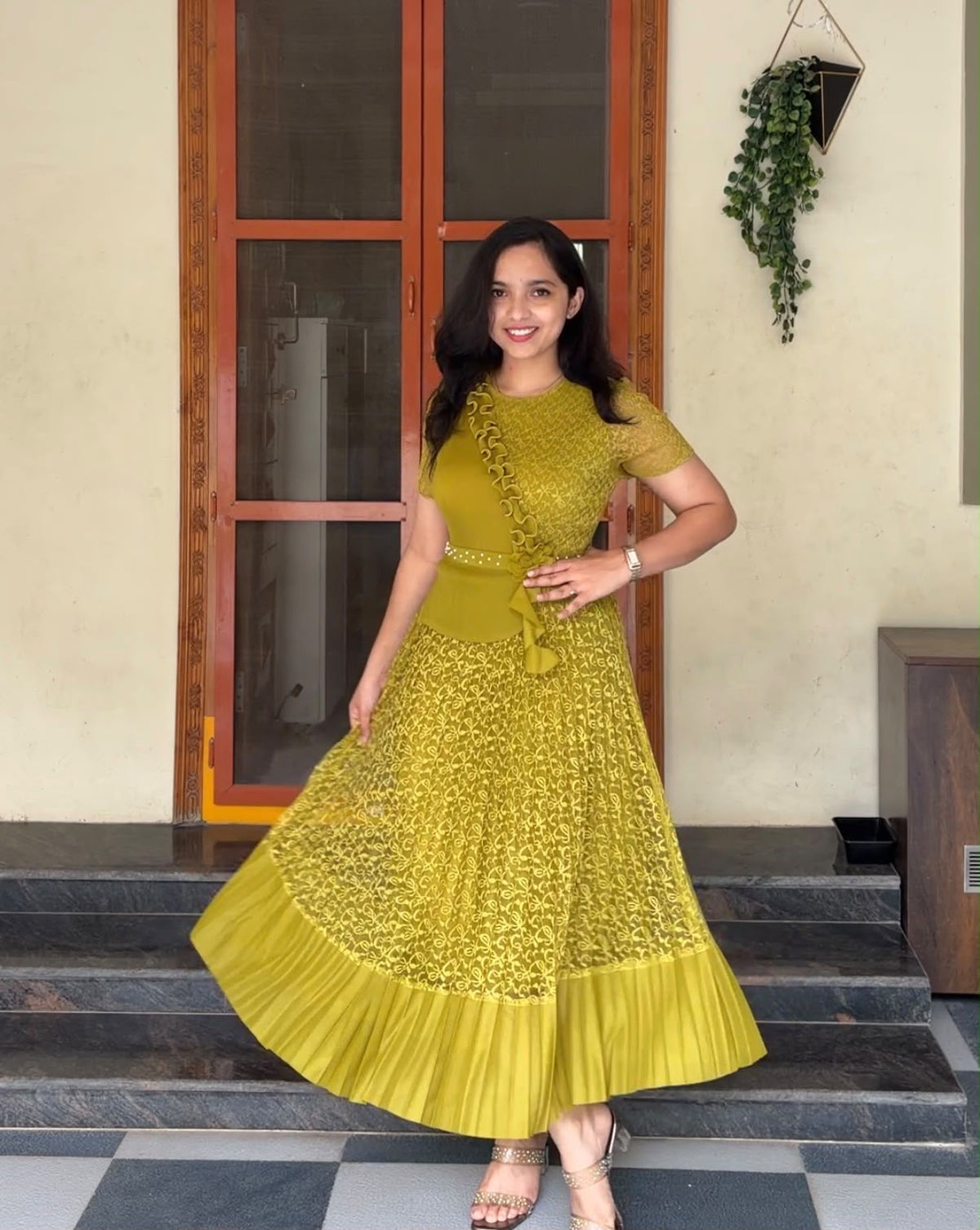 Fanah Exclusive Pleated Dress