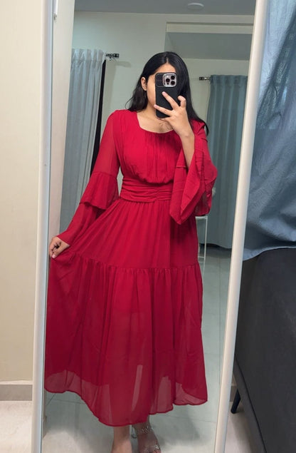 Emani Maxi Dress - Red image