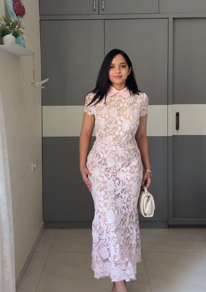 Demi Lace Cutwork Dress