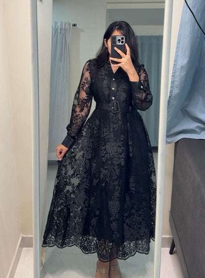 Perla Exquisite Belted Lace Dress image 2
