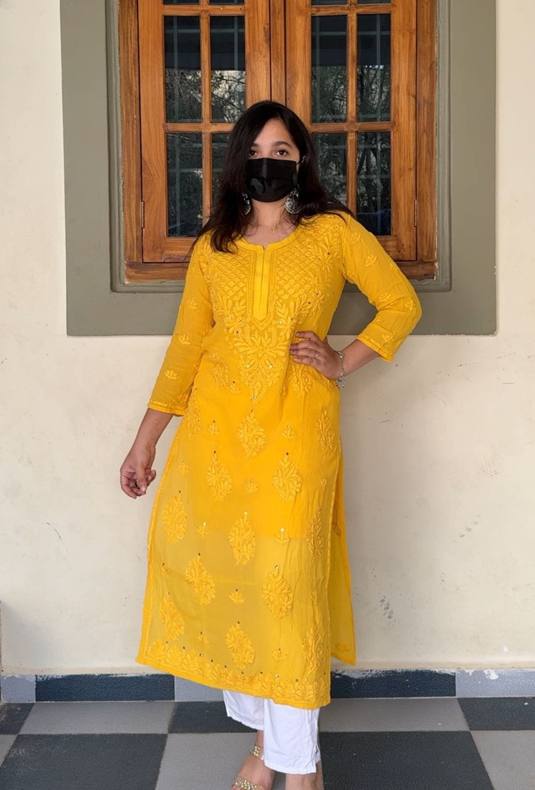 Kuhu Viscose Chikankari Mukaish Kurtis image 5