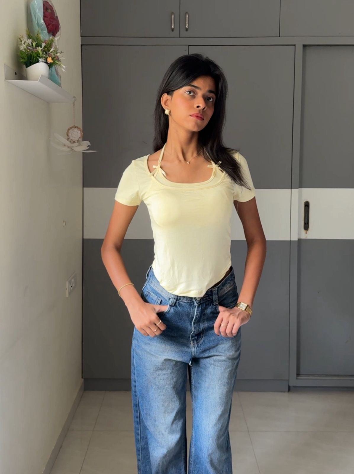 Riby Bow Strapped Top