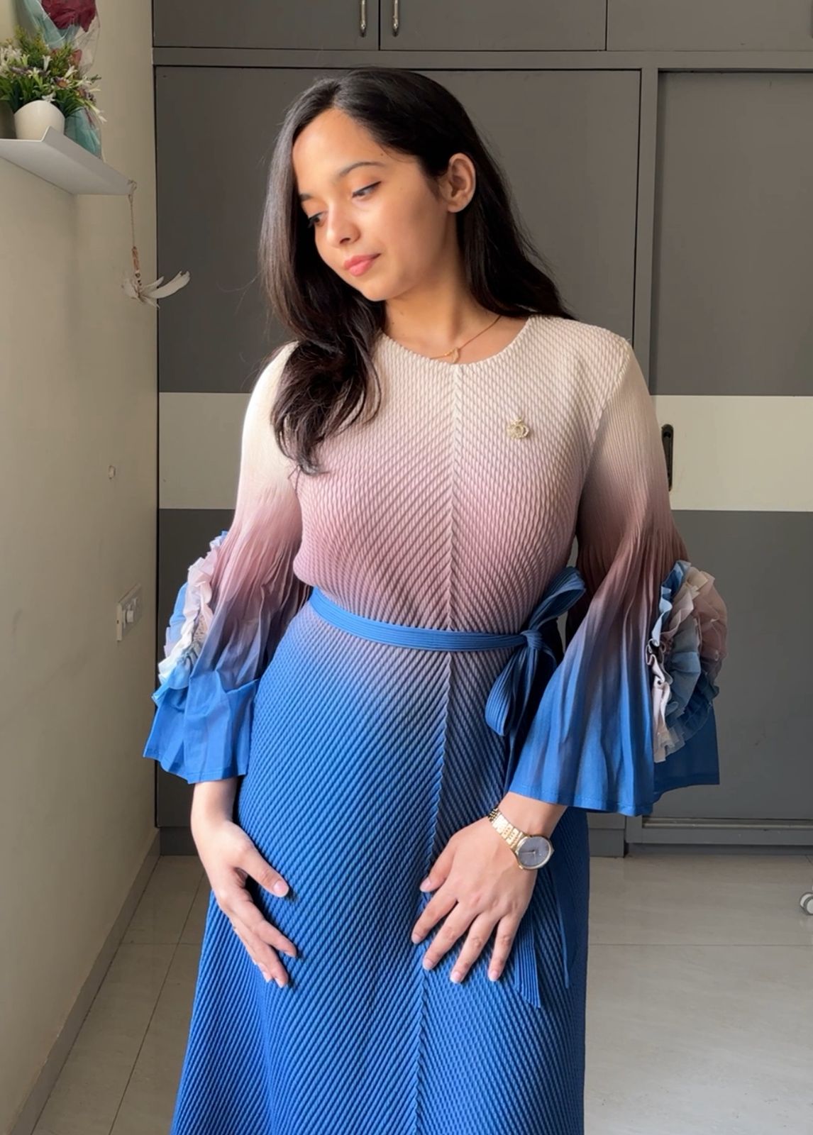 Siri Exclusive Pleated Dress