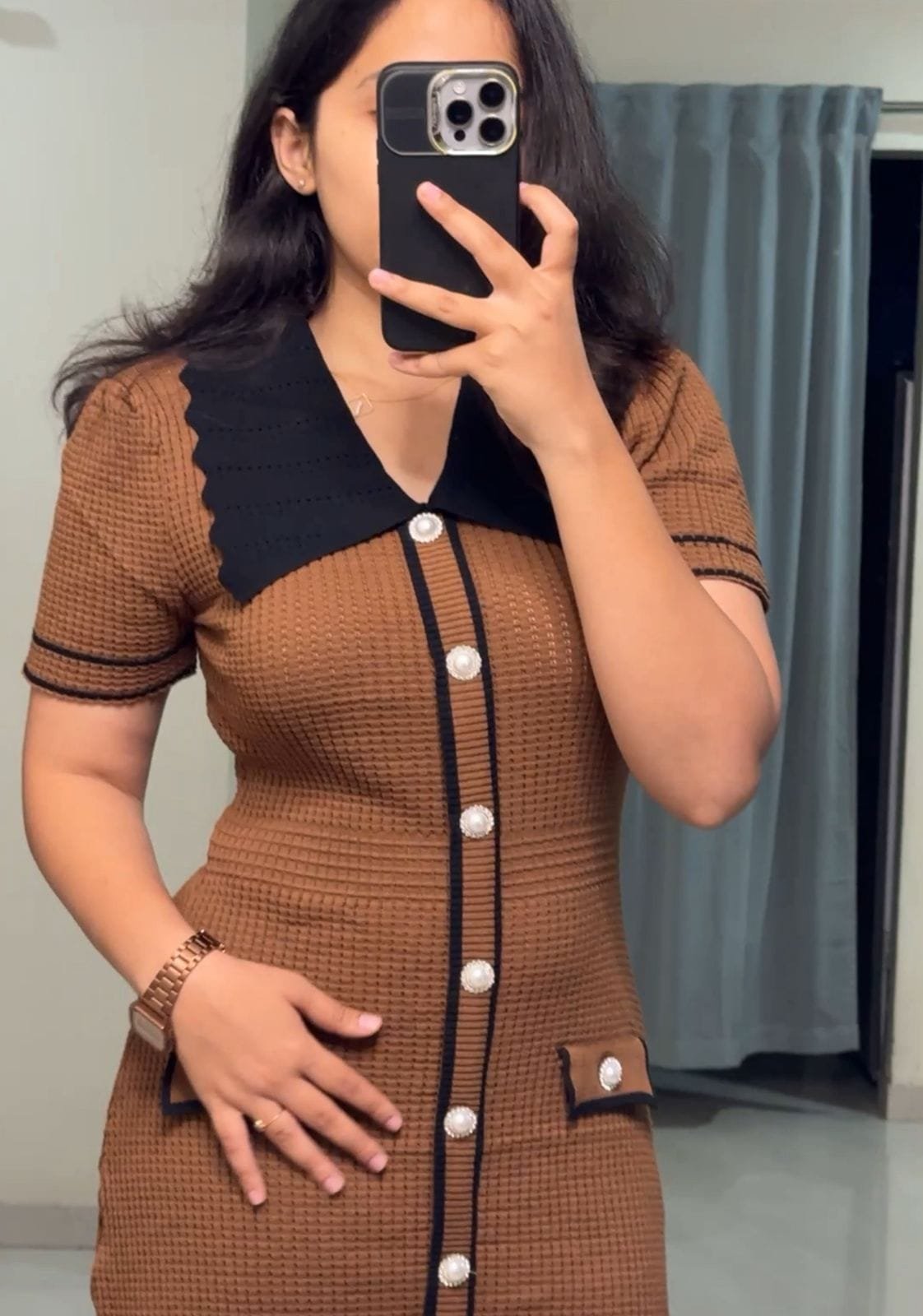 Reya Knit Collared Dress image 3
