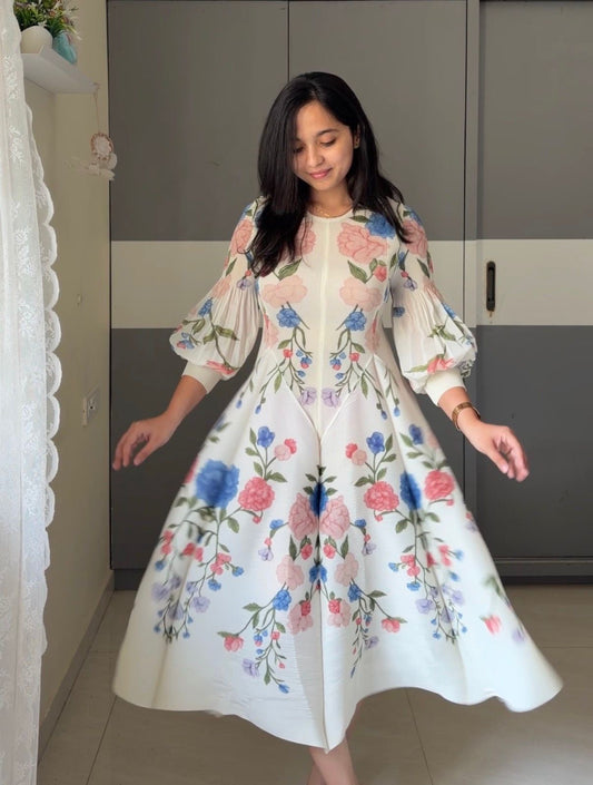 Shanaya Floral Pleated Dress