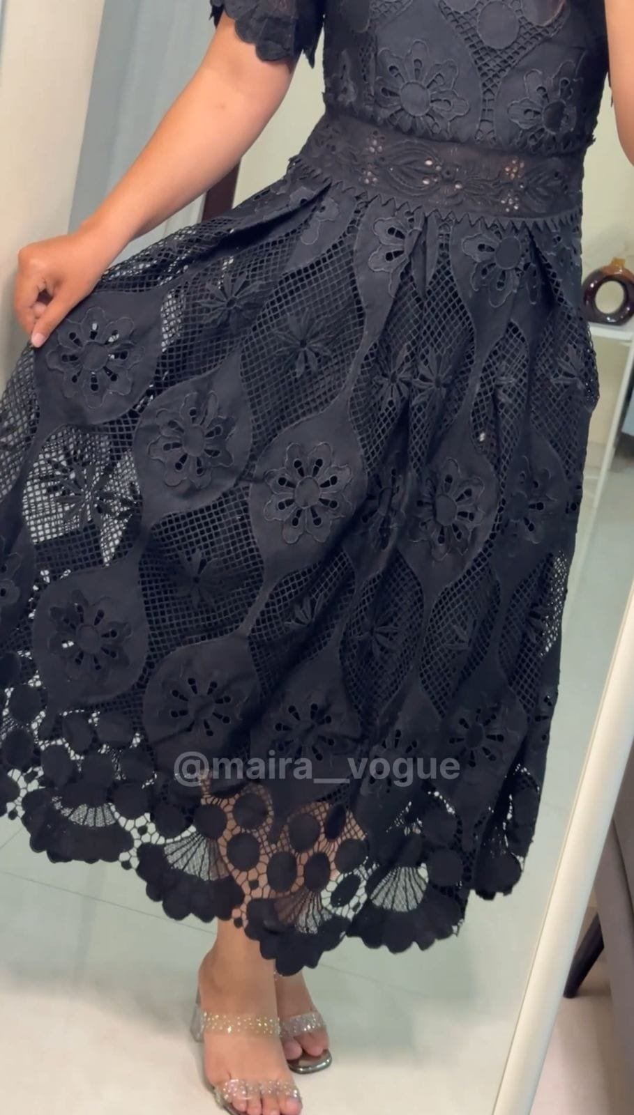Celine Floral Lace Midi Dress image 3