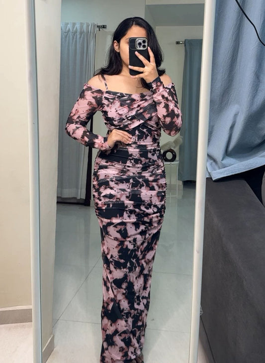 Sevyn Floral Mesh Bodycon image 0