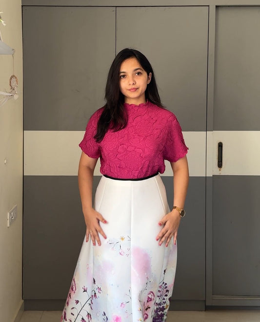 Roma Embossed Pleated Tops