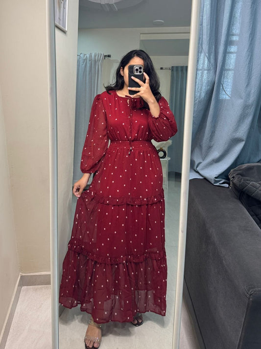 Polka Dot Georgette Dress image 0