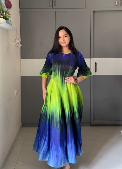 Anaya Printed Pleated Dress
