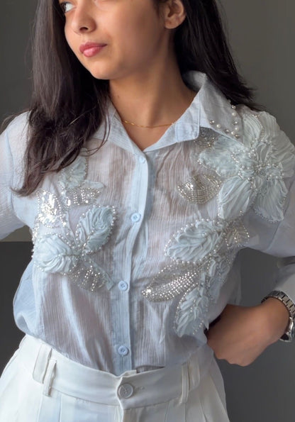 Sona Silk Handwork Shirts