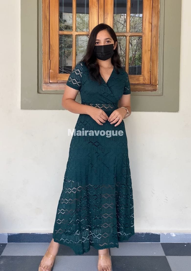Clementine Lace Dress - Green image