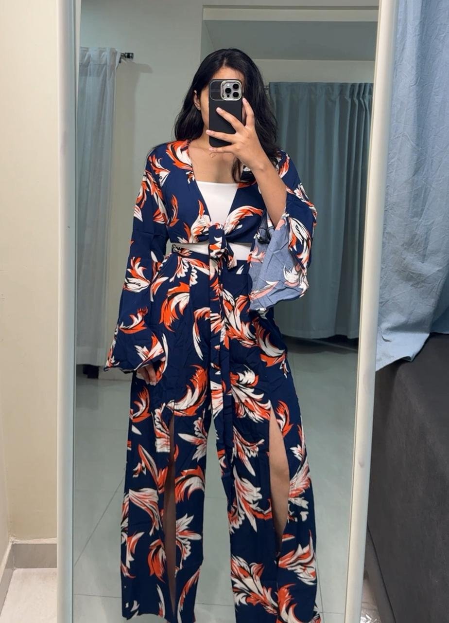 Doris Floral Co-Ords - Navy Blue image