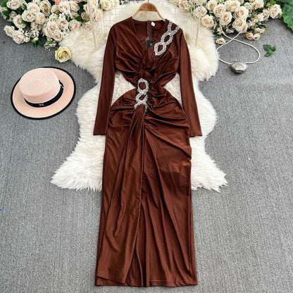 Cora Banquet Evening Dress - Brown image