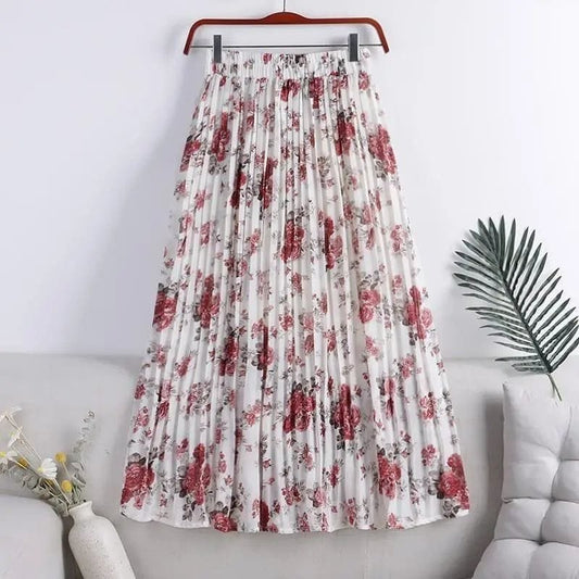 Hinata Floral Pleated Skirts image 0