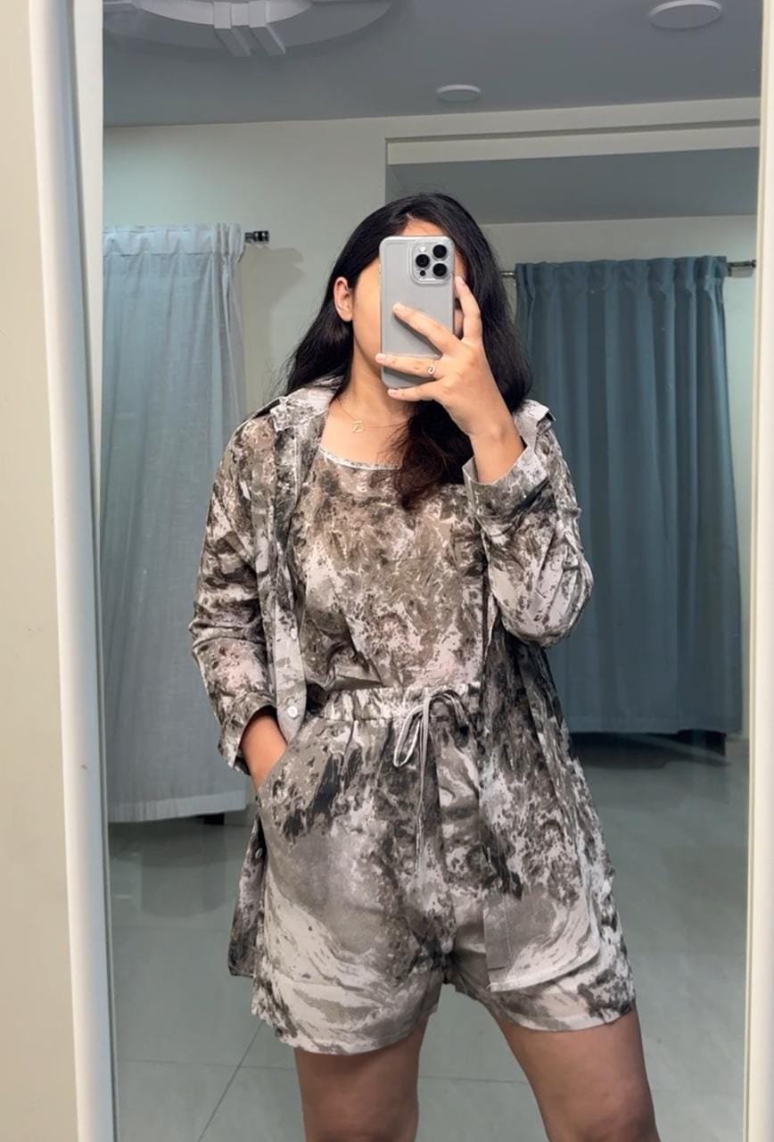 Jolina Printed Co-Ords - Brown image