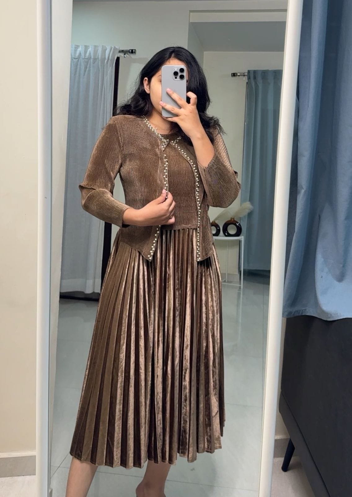 Adley Exclusive Pleated Dress image 4