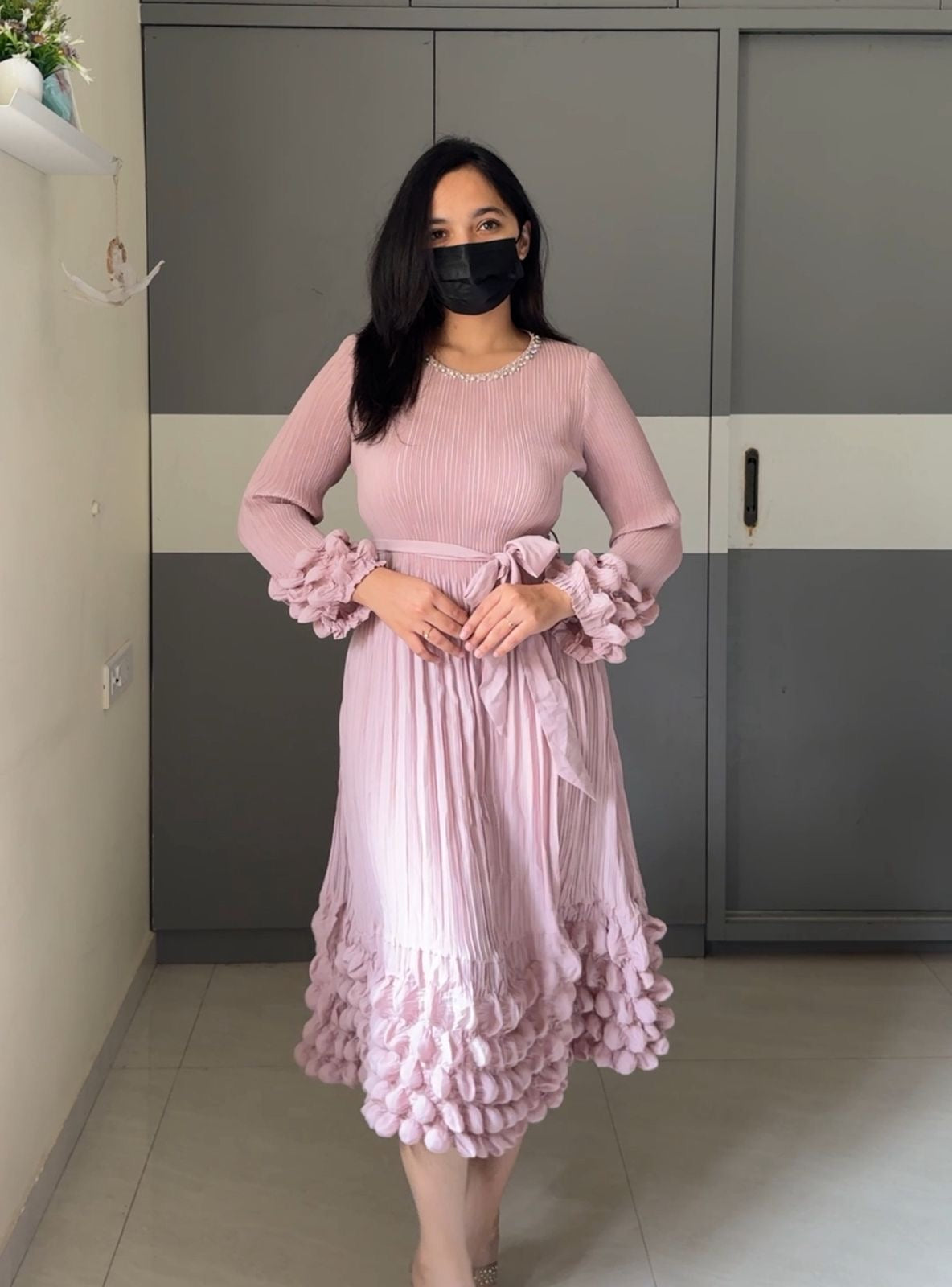 Robe Exclusive Pleated Dress