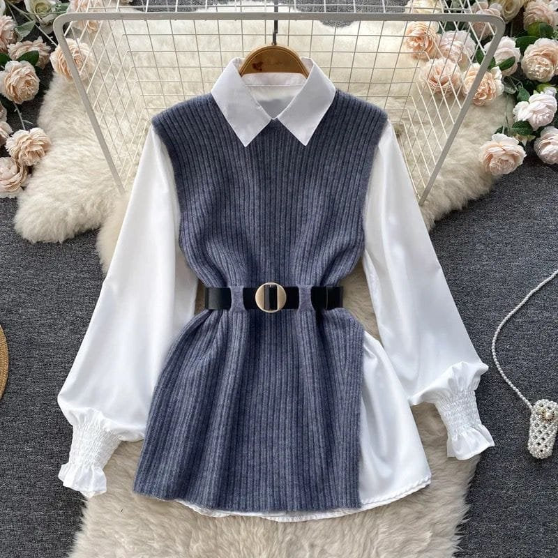 Amber Knitted Co-Ords - Gray image