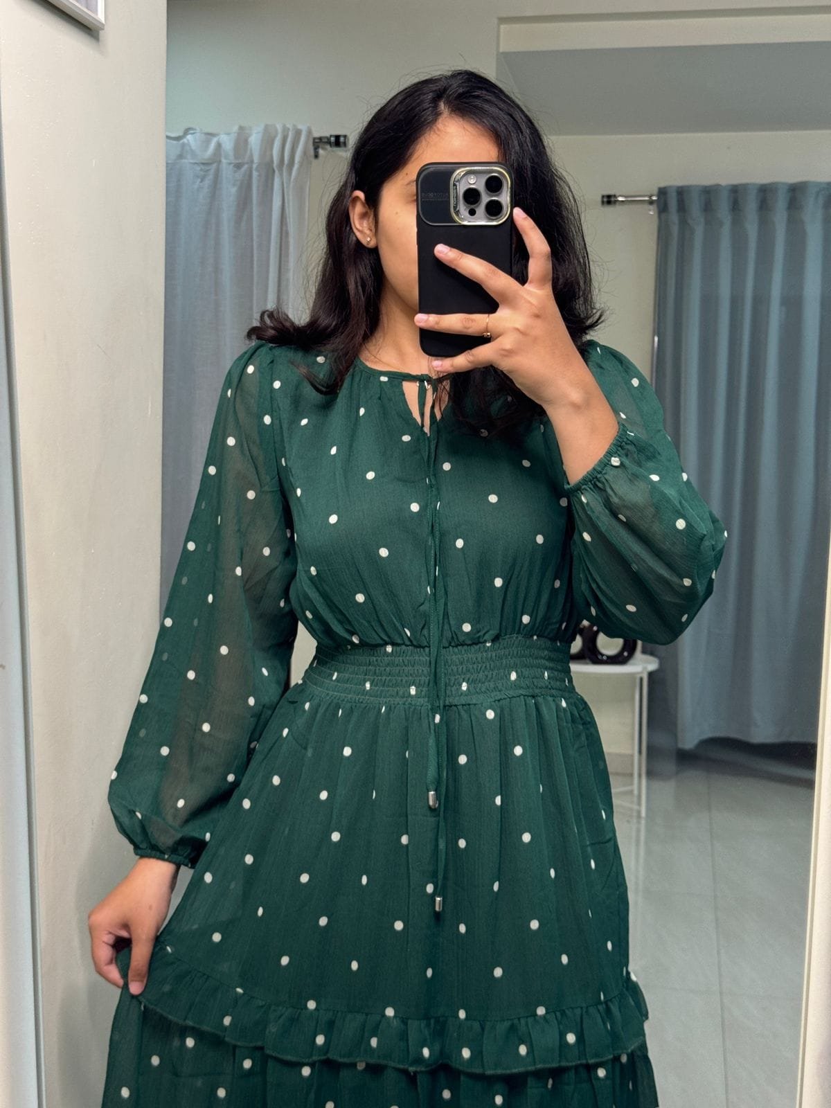 Polka Dot Georgette Dress image 3