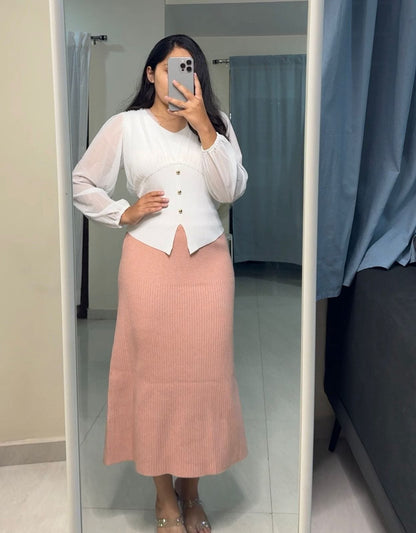 Riley Knit Skirts - Pink image