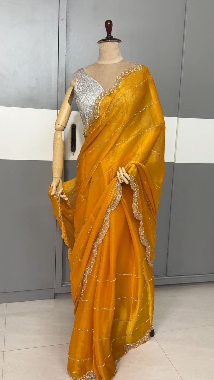 Premium Jimmy Choo Stonework Sarees image 5