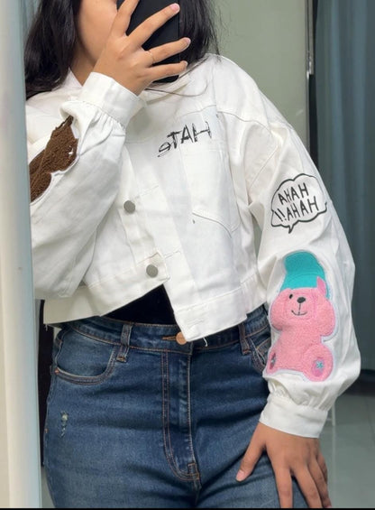 Daisy Patchwork Denim Jacket image 1