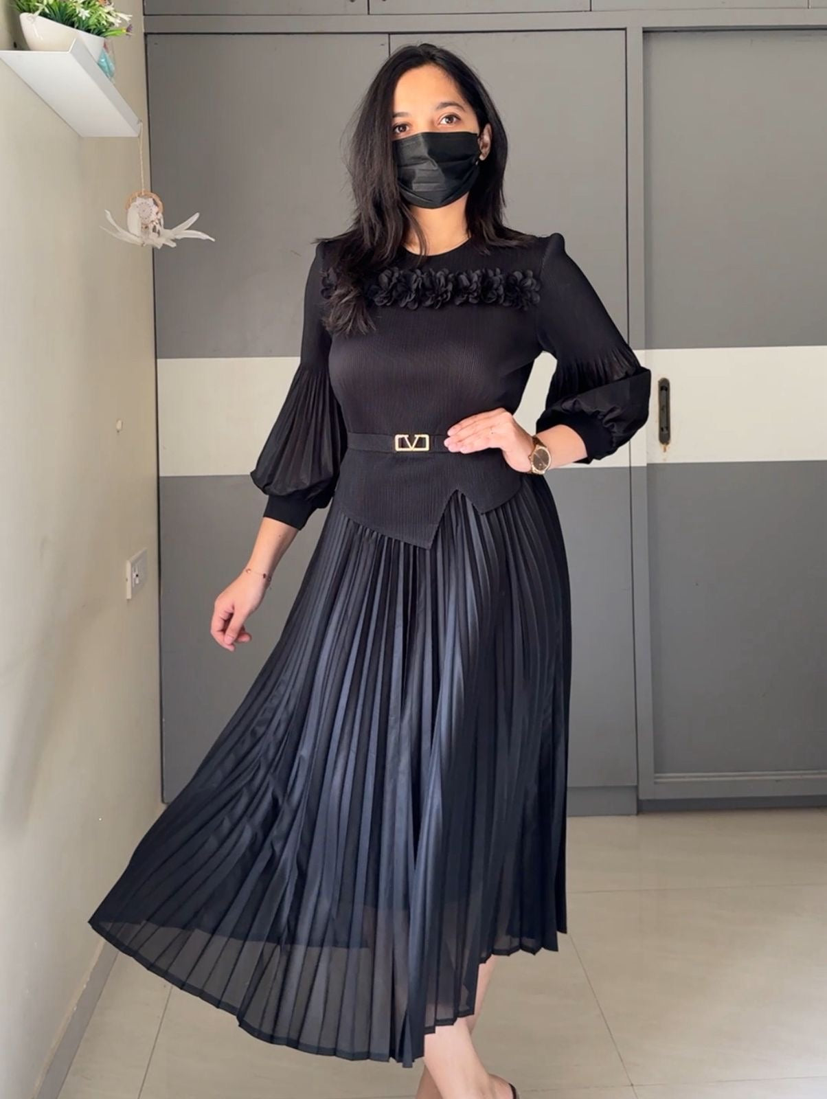 Ella Micro Pleated Dress