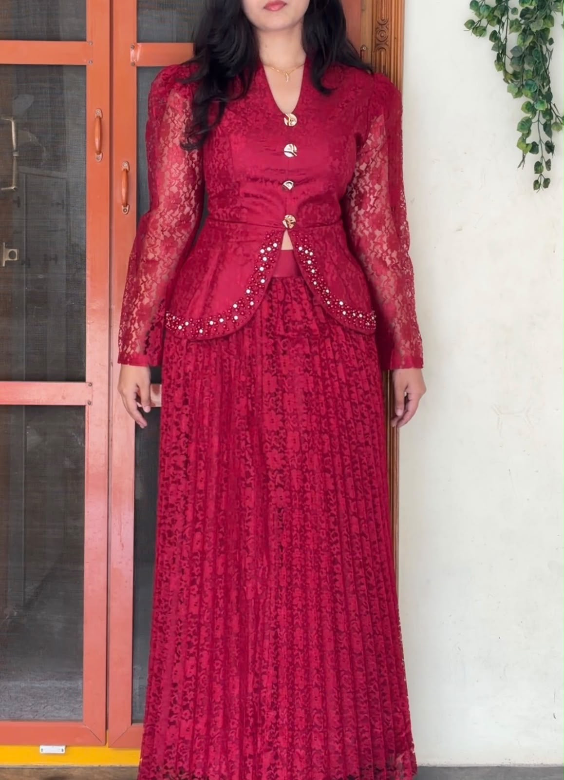 Plum Exclusive Pleated Co-Ords