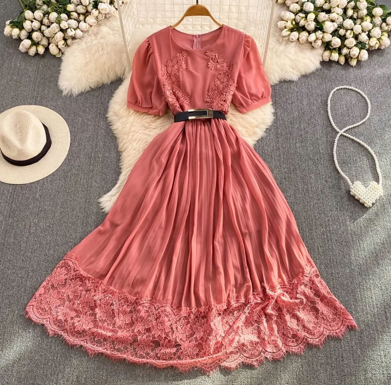 Katie Lace Pleated Dress image 5