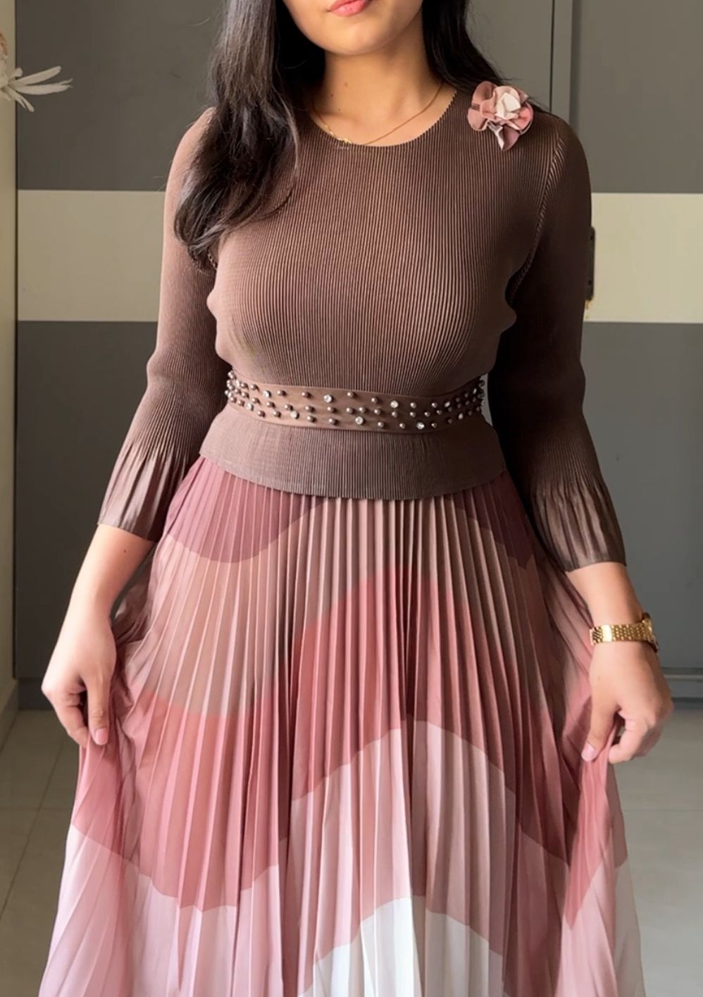 Crea Exclusive Pleated Dress