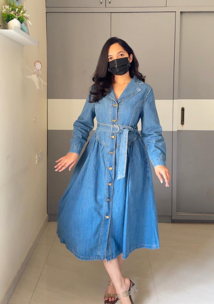 Rica Button Down Denim Dress