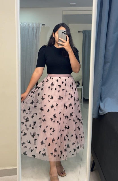 Nirin Mesh Skirts - Pink image