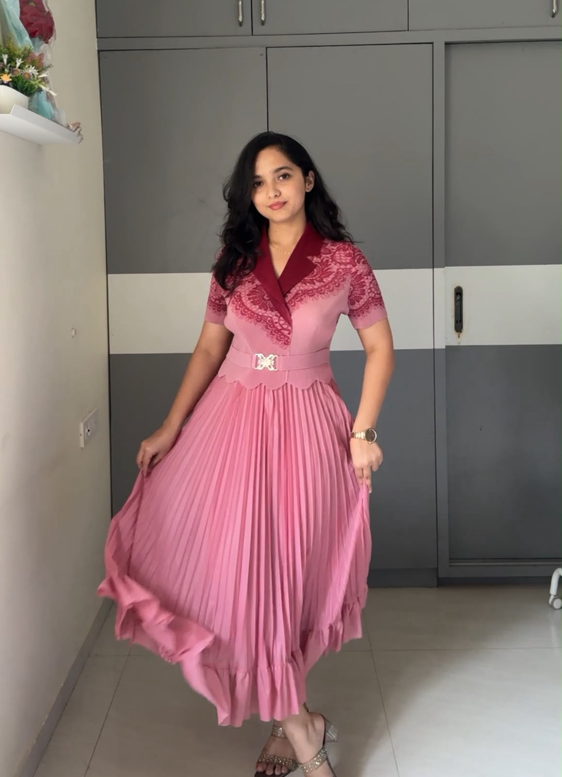 Reeva Exclusive Pleated Dress