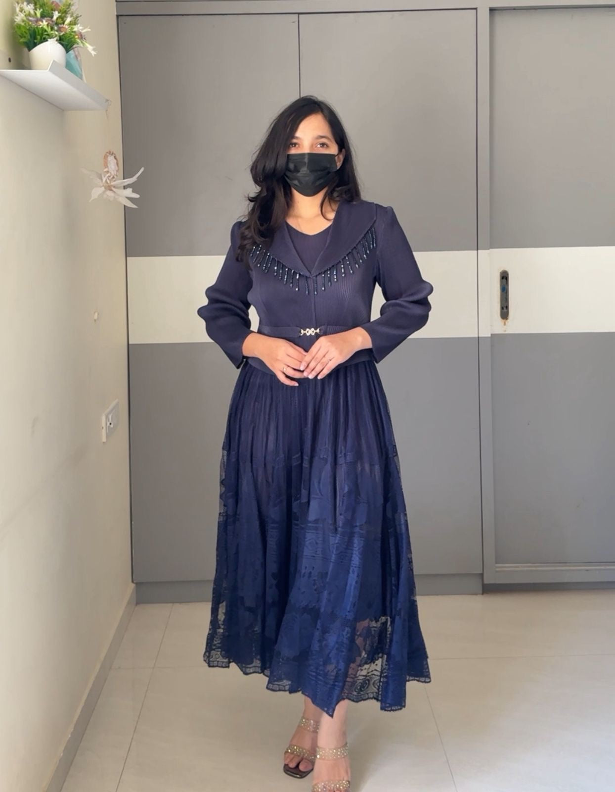 Gavi Exclusive Pleated Dress