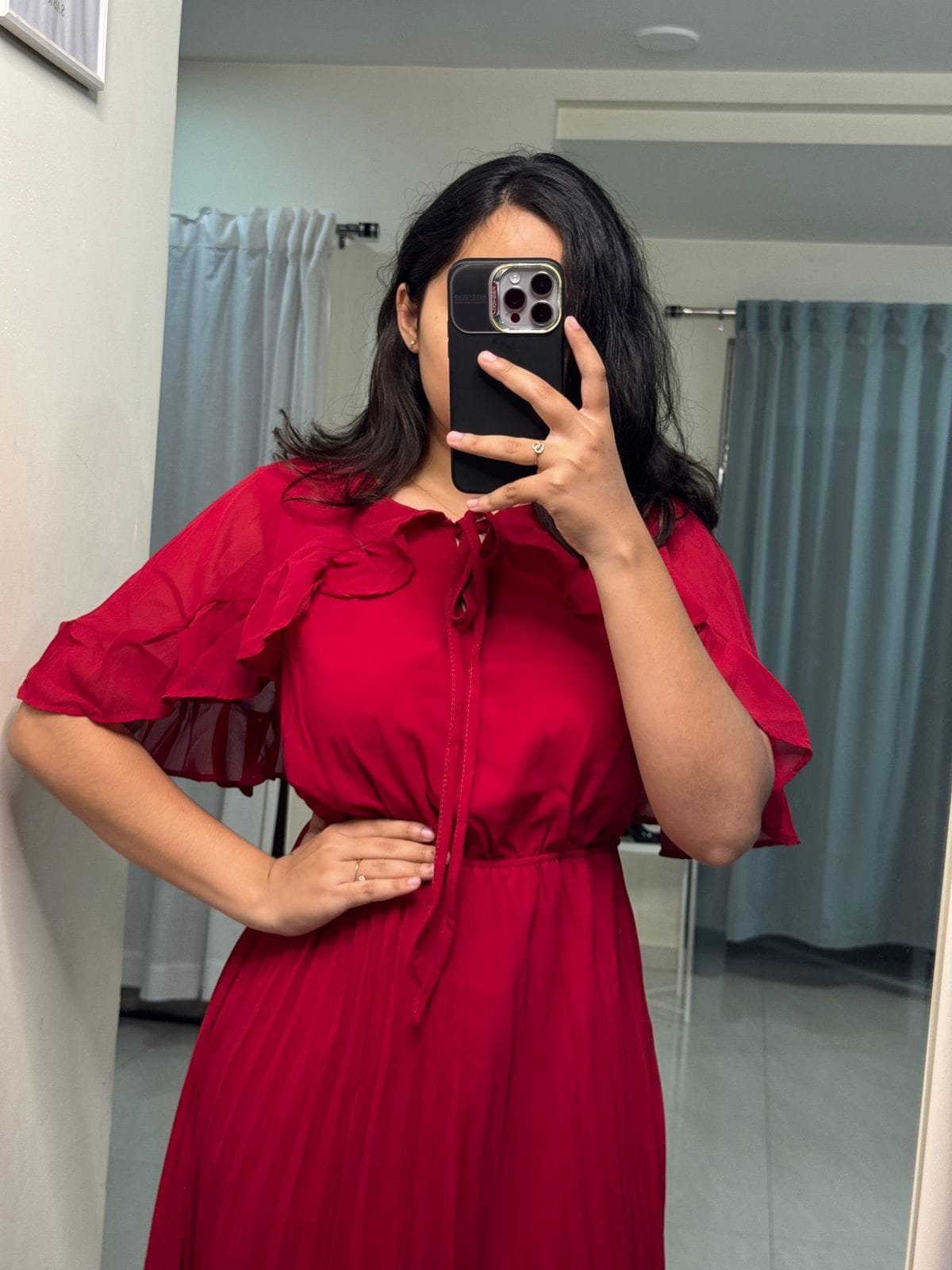 Georgette Pleated Dress image 1