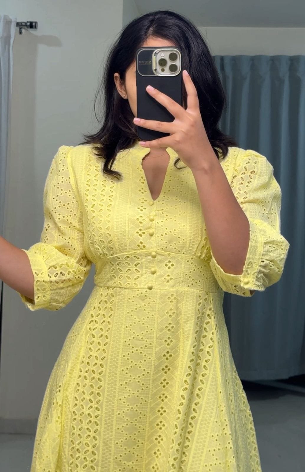 Remi Cotton Cutwork Midi Dress image 1
