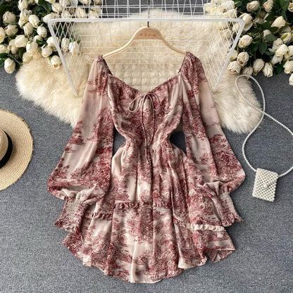 Vintage Floral Dress - Brown image