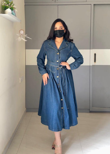 Rica Button Down Denim Dress