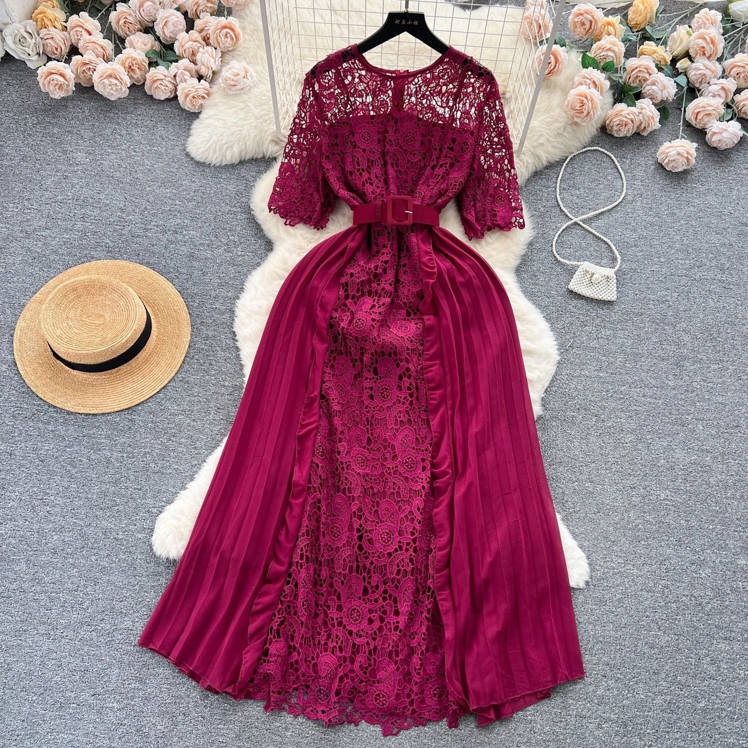Cherrie Lace Frocks - Wine image