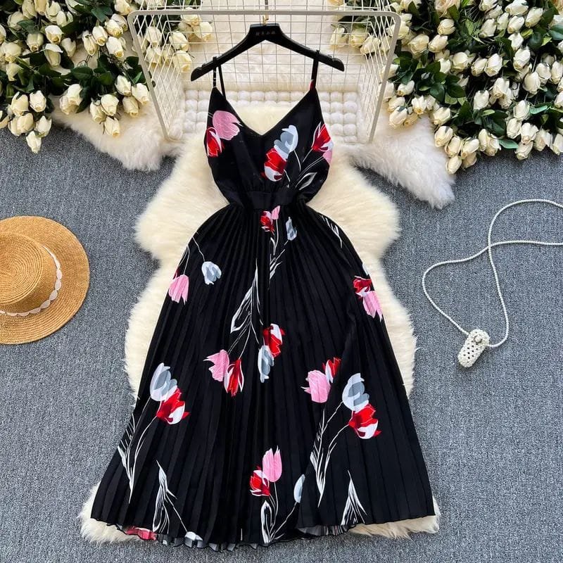 Nia Floral Pleated Dress image 3